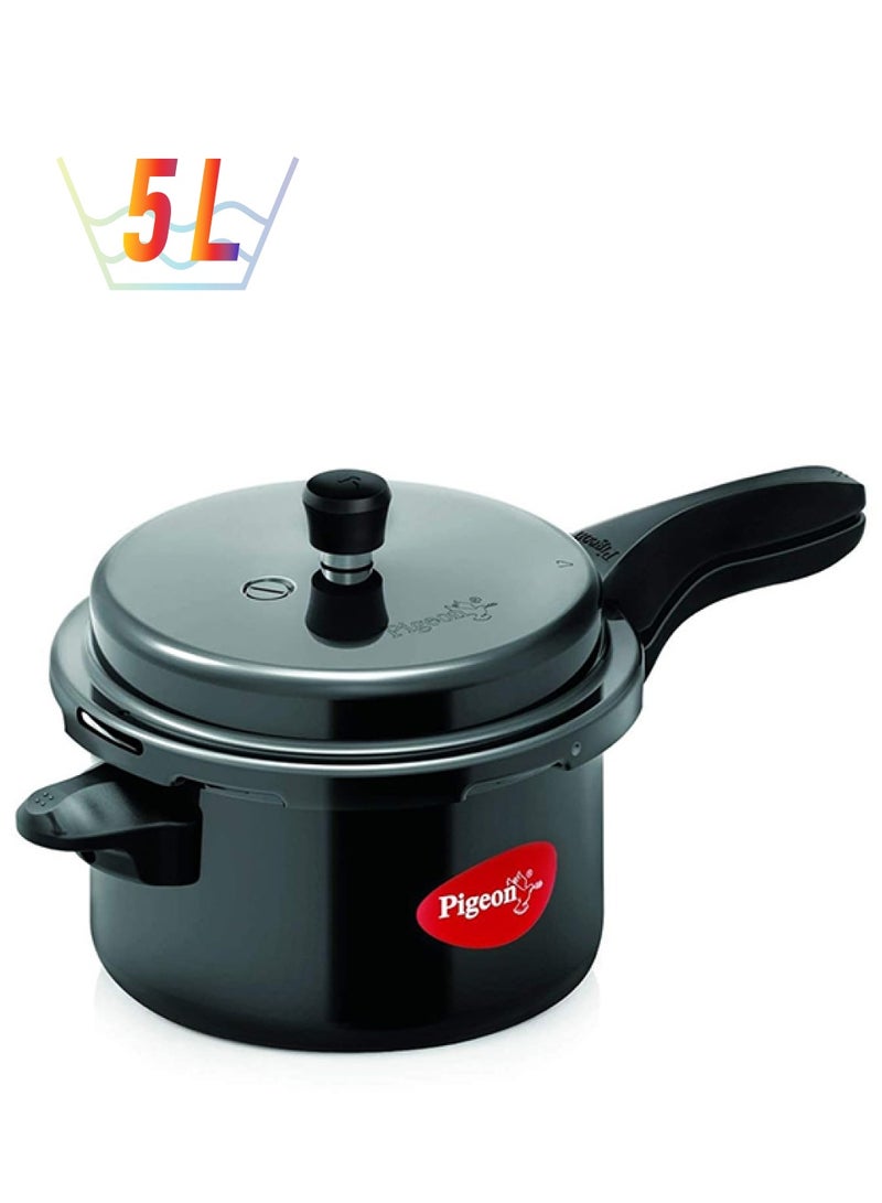 Pigeon Titanium Pressure Cooker 5 Litres | Hard Anodised | Outer Lid | Induction & Gas Compatible | Black - Image 1